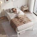 Artiss Bed Frame KING SINGLE White Wooden LEXI