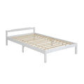 Artiss Bed Frame KING SINGLE White Wooden LEXI