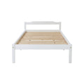 Artiss Single Bed Frame Wooden White LEXI