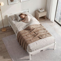 Artiss Single Bed Frame Wooden White LEXI