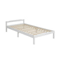 Artiss Single Bed Frame Wooden White LEXI