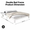 Artiss Bed Frame QUEEN Size Wooden White JADE