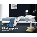 Artiss QUEEN Bed Frame Wooden White JADE