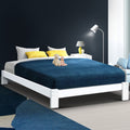 Artiss QUEEN Bed Frame Wooden White JADE