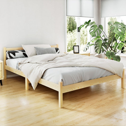 Artiss DOUBLE Bed Frame Wooden Oak SOFIE