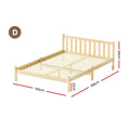 Artiss DOUBLE Bed Frame Wooden Oak SOFIE