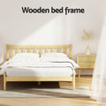 Artiss DOUBLE Bed Frame Wooden Oak SOFIE
