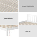 Artiss Sofie DOUBLE Bed Frame Wooden White