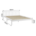 Artiss QUEEN Bed Frame Wooden White SOFIE