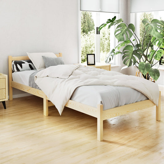 Artiss Single Bed Frame Wooden Oak Sofie
