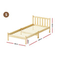 Artiss Single Bed Frame Wooden Oak Sofie