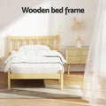 Artiss Single Bed Frame Wooden Oak Sofie
