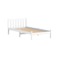 Artiss Single Bed Frame Wooden White Sofie