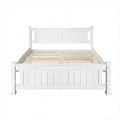 Artiss Wooden Bed Frame DOUBLE White RIO