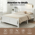 Artiss Wooden Bed Frame DOUBLE White RIO