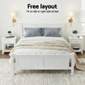 Artiss Wooden Bed Frame DOUBLE White RIO