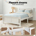 Artiss Wooden Bed Frame DOUBLE White RIO