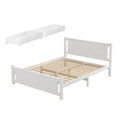 Artiss Double Bed Frame Wooden Platform White Storage Drawers
