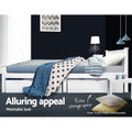 Artiss KING SINGLE Bed Frame White Wooden RIO