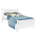 Artiss KING SINGLE Bed Frame White Wooden RIO
