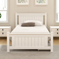 Artiss King Single Bed Frame Wooden Platform 2 Storage Drawers White