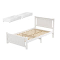 Artiss King Single Bed Frame Wooden Platform 2 Storage Drawers White