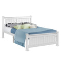 Artiss QUEEN Bed Frame White Wooden RIO