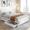 Artiss Queen Bed Frame Wooden Platform 2 Storage Drawers White