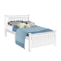 Artiss Single Wooden Bed Frame White RIO