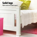Artiss Single Bed Frame White Wooden 2 Storage Drawers