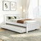 Artiss King Single Wooden Trundle Daybed White ELVIS 80 Char
