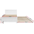 Artiss King Single Wooden Trundle Daybed White ELVIS 80 Char