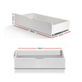 Artiss Bed Frame Storage Drawers Trundle White 2x