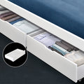 Artiss Bed Frame Storage Drawers Trundle White 2x