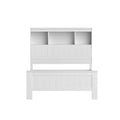 Artiss KING SINGLE Wooden Bed Frame White 3 Shelf Headboard