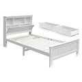 Artiss King Single Bed Frame Wood 2 Storage Drawers White