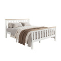 Artiss Wooden Bed Frame DOUBLE White PONY