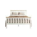 Artiss Wooden Bed Frame DOUBLE White PONY