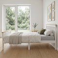 Artiss Wooden Bed Frame DOUBLE White PONY