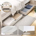 Artiss DOUBLE Bed Frame Wooden Platform 2 Storage Drawers White