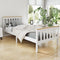 Artiss Single Bed Frame Wooden White Pony