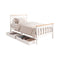Artiss Single Bed Frame Wooden Platform 2 Storage Drawers White