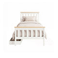 Artiss Single Bed Frame Wooden Platform 2 Storage Drawers White