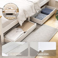 Artiss Single Bed Frame Wooden Platform 2 Storage Drawers White
