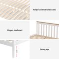 Artiss Single Bed Frame Wooden Platform 2 Storage Drawers White