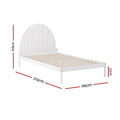 Artiss Wooden Bed Frame KING SINGLE White DALY