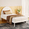 Artiss Wooden Bed Frame KING SINGLE White DALY