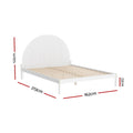 Artiss Bed Frame QUEEN White Wooden DALY