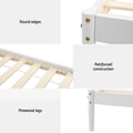 Artiss Bed Frame QUEEN White Wooden DALY