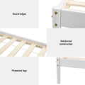 Artiss Single Bed Frame Wooden White DALY